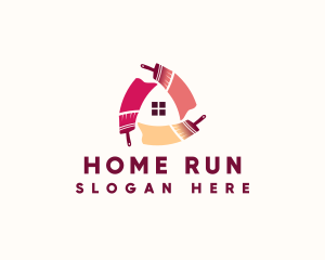 Home Paint Brush logo design