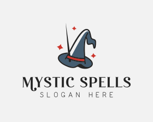 Witch - Magician Wizard Hat logo design