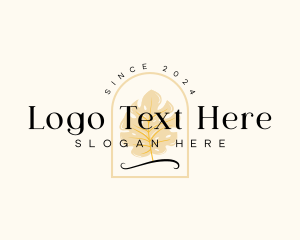 Wordmark - Eco Leaf Monstera logo design