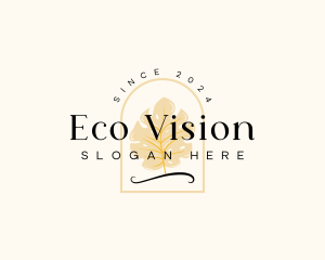 Eco Leaf Monstera logo design