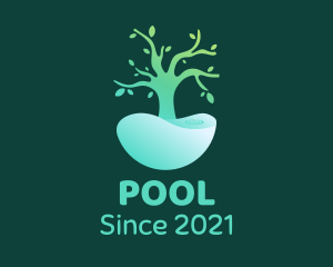 Aqua - Natural Tree Pond logo design