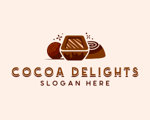 Chocolate Candy Dessert logo design