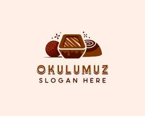 Nougat - Chocolate Candy Dessert logo design