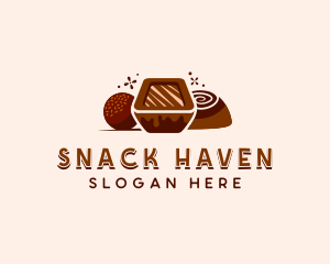 Chocolate Candy Dessert logo design