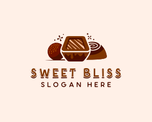 Chocolate Candy Dessert logo design