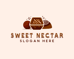 Chocolate Candy Dessert logo design