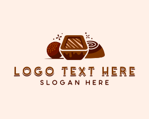 Brownie - Chocolate Candy Dessert logo design