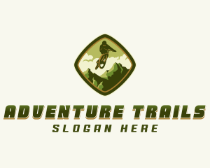 Biking Mountain Adventure logo design