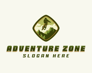 Biking Mountain Adventure logo design