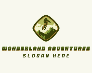 Biking Mountain Adventure logo design