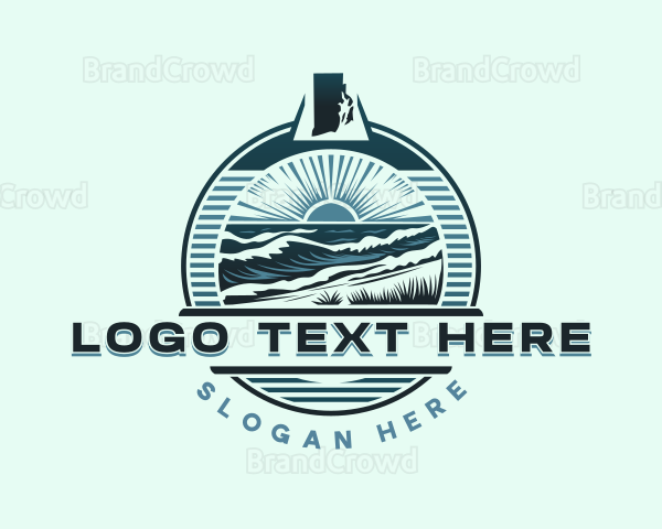 Rhode Island Beach Logo