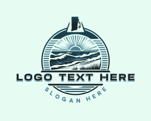 Map - Rhode Island Beach logo design