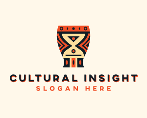 Tribal African Djembe  logo design