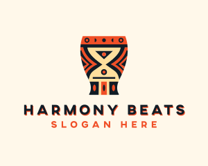 Drummer - Tribal African Djembe logo design