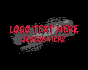 Thriller - Scary Drip Wordmark logo design