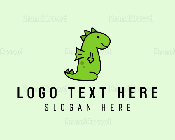 Cute Baby Dinosaur Logo