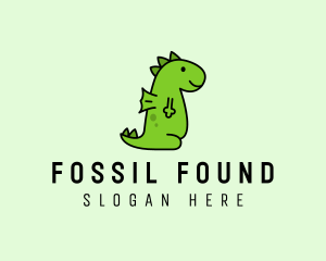 Extinct - Cute Baby Dinosaur logo design