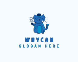Smoking Cat Cartoon Logo