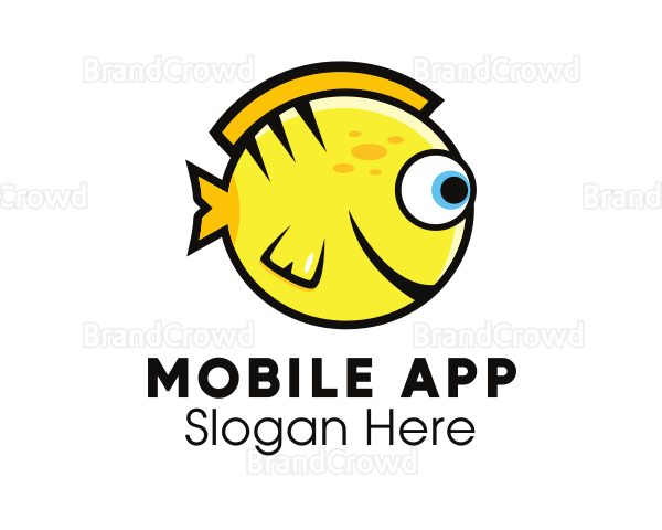 Round Yellow Fish Logo