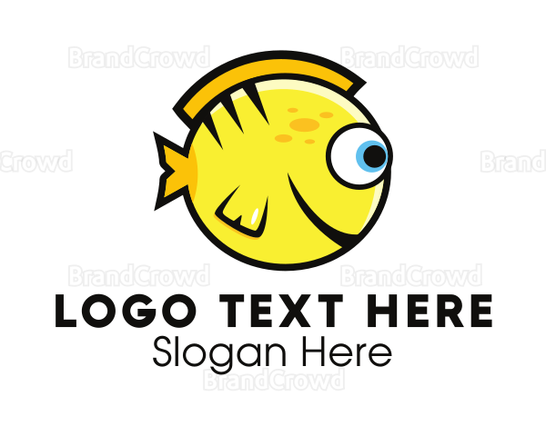 Round Yellow Fish Logo