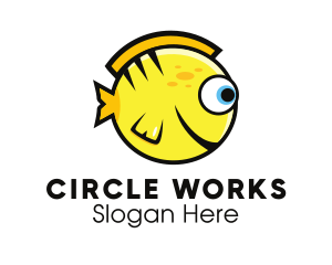 Round - Round Yellow Fish logo design