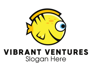 Exciting - Round Yellow Fish logo design