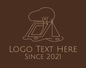 Itinerary - Simple Tree Tent logo design