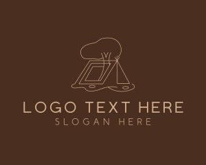 Vacation - Simple Tree Tent logo design