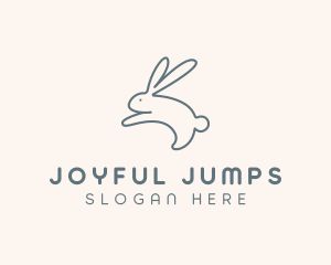 Jumping Bunny Monoline logo design