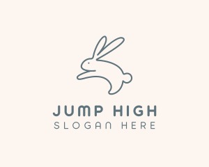 Jumping Bunny Monoline logo design