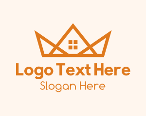 Royalty - Orange House Crown logo design