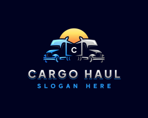 Trailer Truck Logistics logo design