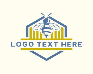 Honeybee - Wild Bee Hive logo design