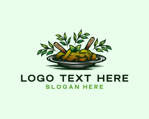 Vegan - Food Pasta Vegan logo design
