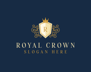 Royal Crown Shield Monarch  logo design