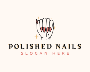 Sparkle Nails Manicure logo design