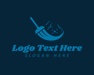 Clean - Mop Janitor Cleaning logo design