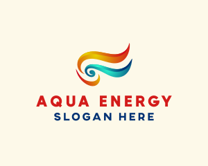 Hydropower - Sustainable Energy Element logo design