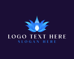 Healing - Peacock Lotus Spa logo design