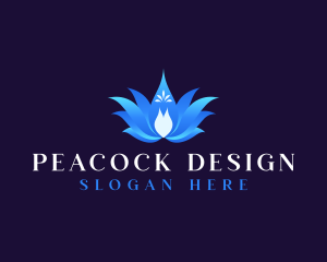 Peacock - Peacock Lotus Spa logo design