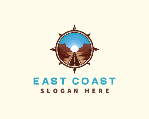 East - Compass Desert Way logo design