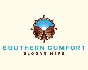 South - Compass Desert Way logo design
