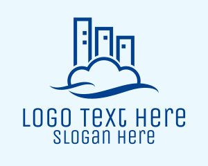 Skyscraper - Modern Cloud Building logo design