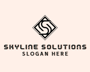 Industrial Tile Letter S  logo design