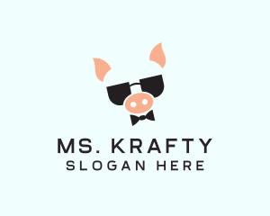 Butcher Shop - Cool Pig Shades logo design