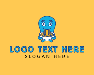 Mascot - Octopus Noodle Restaurant logo design