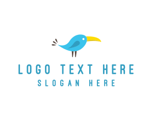 Yellow Bird - Little Blue Bird logo design