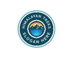 Mountain Nature Compass logo design