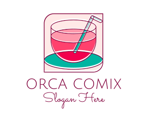 Pink Juice Drink Logo