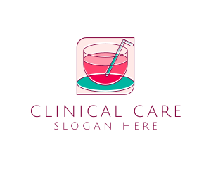 Pink Juice Drink logo design